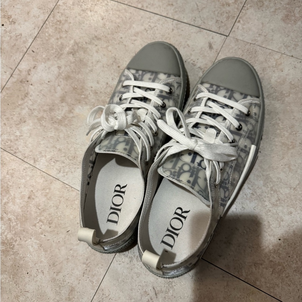 Dior Gray and White Sneakers